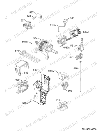 Взрыв-схема стиральной машины Electrolux WD53A06160 - Схема узла Electrical equipment 268